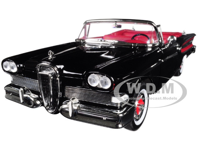 1958 Edsel Citation Convertible Black 1 18 Diecast Model Car Road Signature