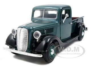 1937 Ford Pickup Truck Green 1/24 Diecast Car Model Motormax 73233