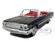 1963 Chevrolet Impala Convertible Black Red Interior 1/24 Diecast Model Car Welly 22434