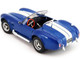 1965 Shelby Cobra 427 S/C Blue Metallic White Stripes 1/24 Diecast Model Car Welly 24002