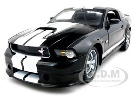 2011 Ford Shelby Mustang GT350 Black White Stripes 1/18 Diecast Model Car Shelby Collectibles SC354