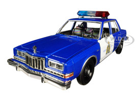 1986 Dodge Diplomat Royal Canadian Mounted Police Metallic Blue White 1/24 Diecast Model Car Motormax 76484