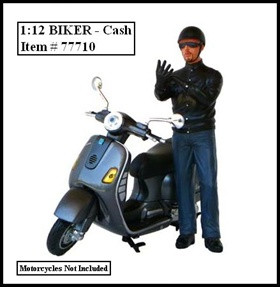  Biker Cash Figure For 1:12 Models American Diorama 77710