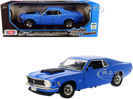 1970 Ford Mustang Boss 429 Light Blue 1/18 Diecast Model Car 