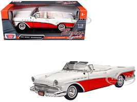 1957 Buick Roadmaster Convertible Red 1/18 Diecast Model Car Motormax 73152
