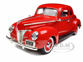 1940 Ford Deluxe Red 1/18 Diecast Model Car Motormax 73108