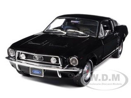 1968 Ford Mustang GT 2+2 Fastback Black Limited Edition 1 of 1800 Produced Worldwide 1/18 Diecast Model Car Greenlight 12843