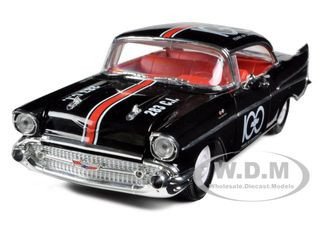1957 Chevrolet Bel Air 210 Hardtop Black 100 Years of Chevrolet Centennial  Edition 1/24 by M2 Machines - www.diecastmodelswholesale.com