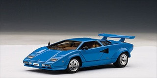 ミニカー Autoart Lamborghini Countach LP5000S Lamborghini Countach 5000 S Blue 1/43 Diecast Model Car