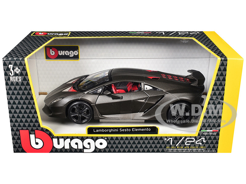 Lamborghini Sesto Elemento Matt Grey 1/24 Diecast Car Model