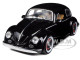 1959 Volkswagen Beetle Black With Baby Moon Wheels 1/24 Diecast Car Model Jada 92358