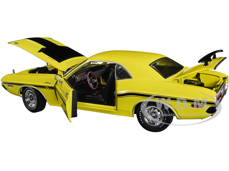 1970 Dodge Challenger R/T Yellow with Matt Black Stripes 