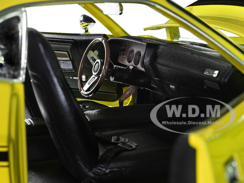 1970 Dodge Challenger R/T Yellow with Matt Black Stripes 