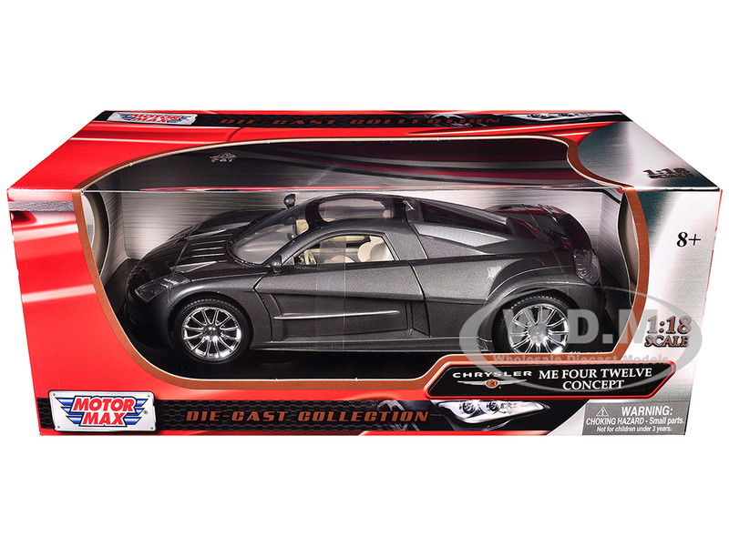 Chrysler Me Four Twelve Concept Car Grey 1/18 Diecast Model Car Motormax 73138