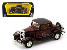 1932 Ford 3 Window Coupe Burgundy 1/43 Diecast Car Model Road Signature 94231