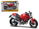 Ducati Monster 696 Red Motorcycle 1/12 Diecast Model Maisto 31189
