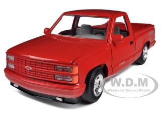 1992 Chevrolet SS 454 Pickup Truck Red 1/24 Diecast Car Model
