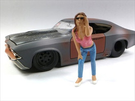 Look Out Girl Erika Figure For 1:24 Scale Diecast Car Models American Diorama 23818