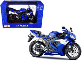 2004 Yamaha YZF-R1 Blue Bike Plastic Display Stand 1/12 Diecast Motorcycle Model Maisto 31102-32712