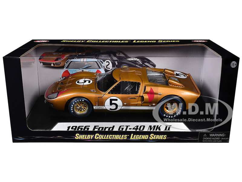 1966 Ford GT-40 MK II RHD Right hand Drive #5 Gold 24H Le Mans 1