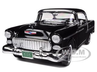 1955 Chevrolet Bel Air Hard Top Black 1/18 Diecast Car Model Motormax 73185