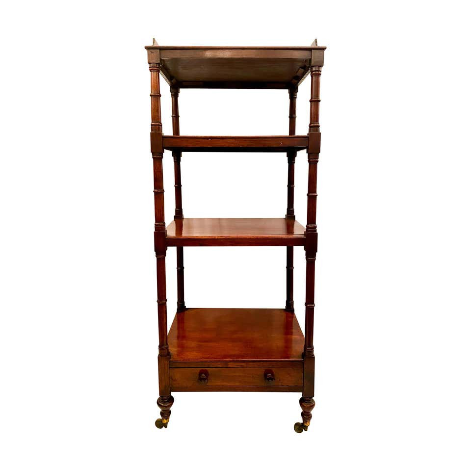Antique English Mahogany ThreeTiered "Whatnot" Shelf, circa 18801890