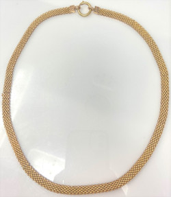 Antique American 14 Karat Gold Mesh Necklace