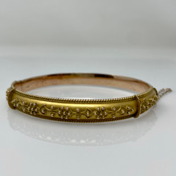 Antique English Etruscan Gold Bracelet