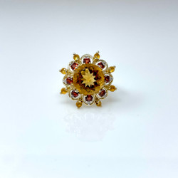 Hand-Made 10 Karat Gold Citrine Ring