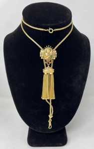 Antique American 14 Karat gold Slide Chain Necklace