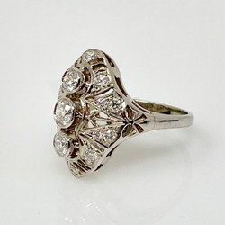 Estate 14 Karat White Gold & 1.26 Carat Diamond Ring.