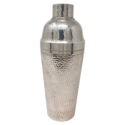 Handmade Antique American Art Deco 950 Sterling Silver Hallmarked Hammered Finish Cocktail Shaker, Circa 1910-1920's.