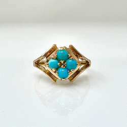 Antique 18 Karat Turquoise Ring