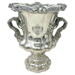 Antique English Silver-Plated Champagne Bucket, Circa 1890-1900.
