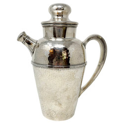 Antique American Silver-Plated Cocktail Shaker, Signed "Pairpoint," Circa 1930.
