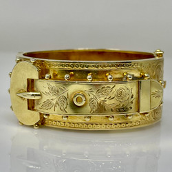 Antique English Victorian Sterling Vermeil Bracelet.