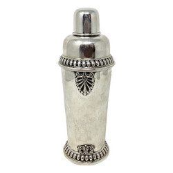 Antique Art Deco Continental Sterling 800 Silver Cocktail Shaker, Circa 1920-1930.