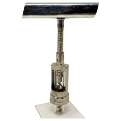 Estate Art Deco Sterling Silver & Polished Steel Corkscrew with Auto-puller, Circa 1950.