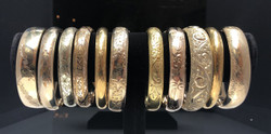 Assorted Antique Gold Filled Bangles.  Prices Vary From $300 - $450