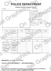 Police Department Criminal History Report