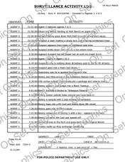 Surveillance Activity Log Filled Out 1