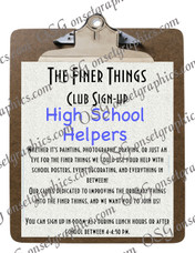 High School Club Sign Up