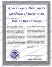 Homeland Security Recognition Award