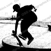 SKATE STICKER BW