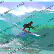 SURFER STICKER POSTERIZED