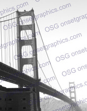 San Francisco Bridge in Fog B&W