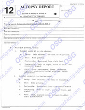 Autopsy Report Anatomical Summary - Filled Out