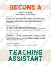 Teaching Assistant Flyer