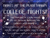 College Nights and the Planetarium