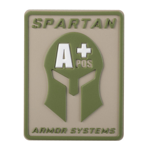 Spartan Armor Systems Blood Type Patch- A+